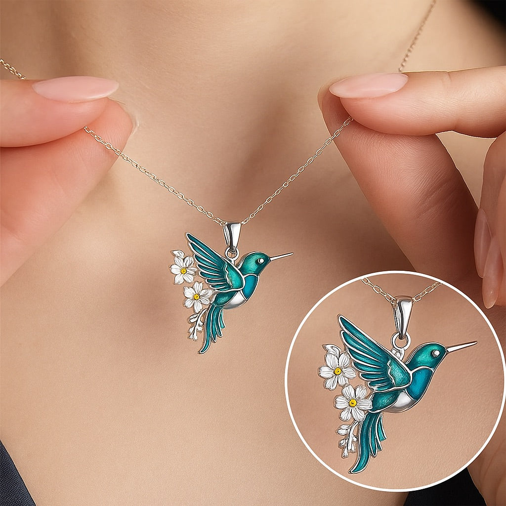 Hummingbird Elegance Necklace Set with Complimentary Earrings – Special Limited Edition