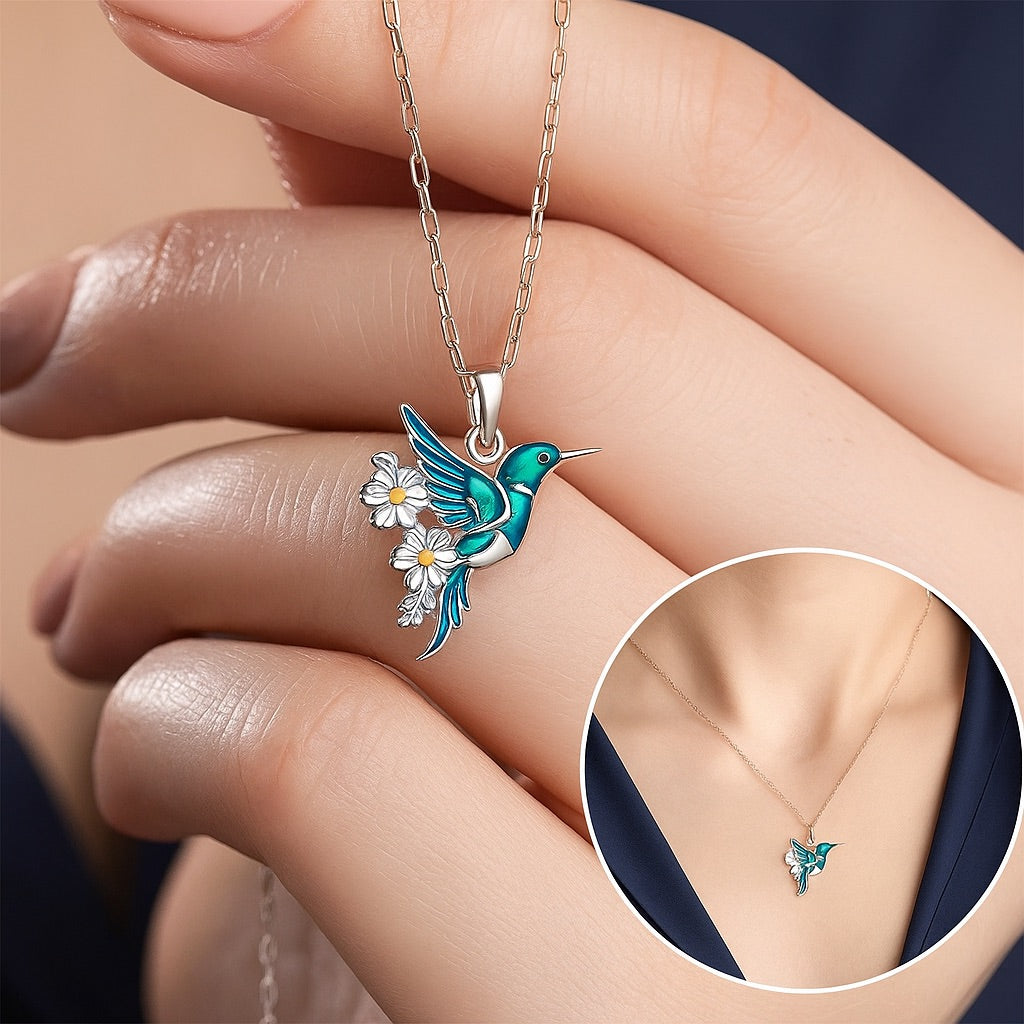 Hummingbird Elegance Necklace Set with Complimentary Earrings – Special Limited Edition