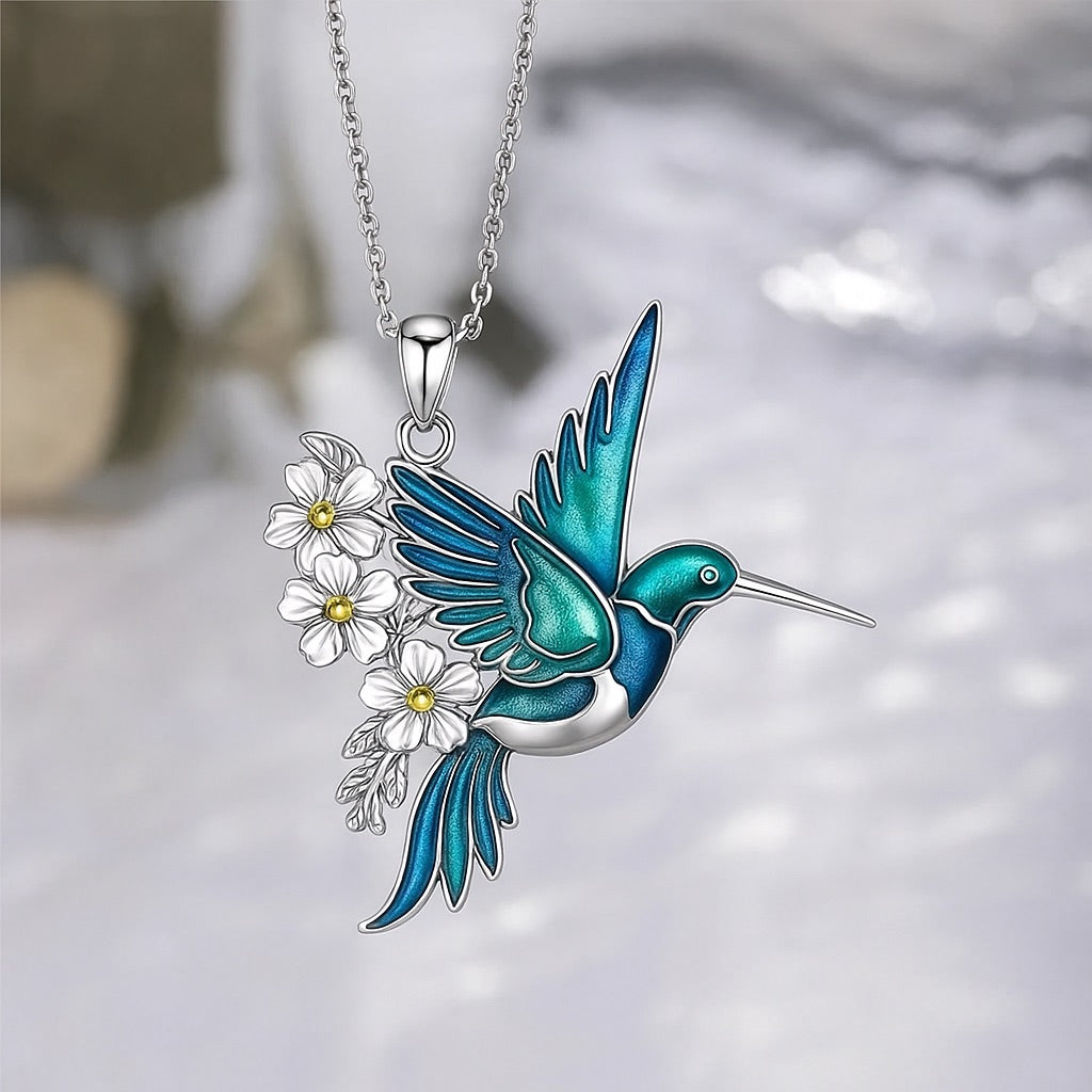 Hummingbird Elegance Necklace Set with Complimentary Earrings – Special Limited Edition