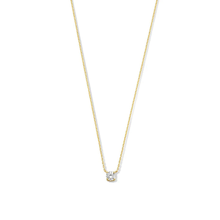 Cléa™ - Moissanite Stone Necklace in Gold