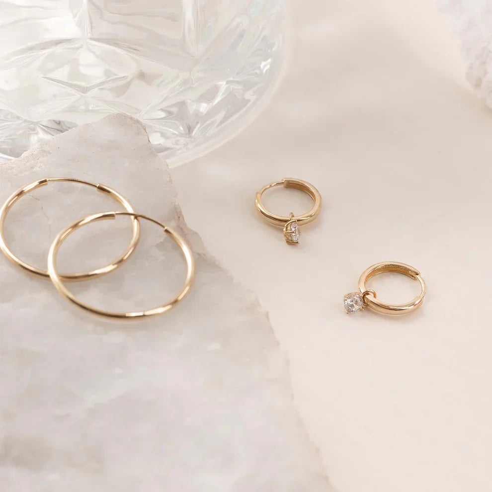 Lunar Tears Hoop Earrings | Gold