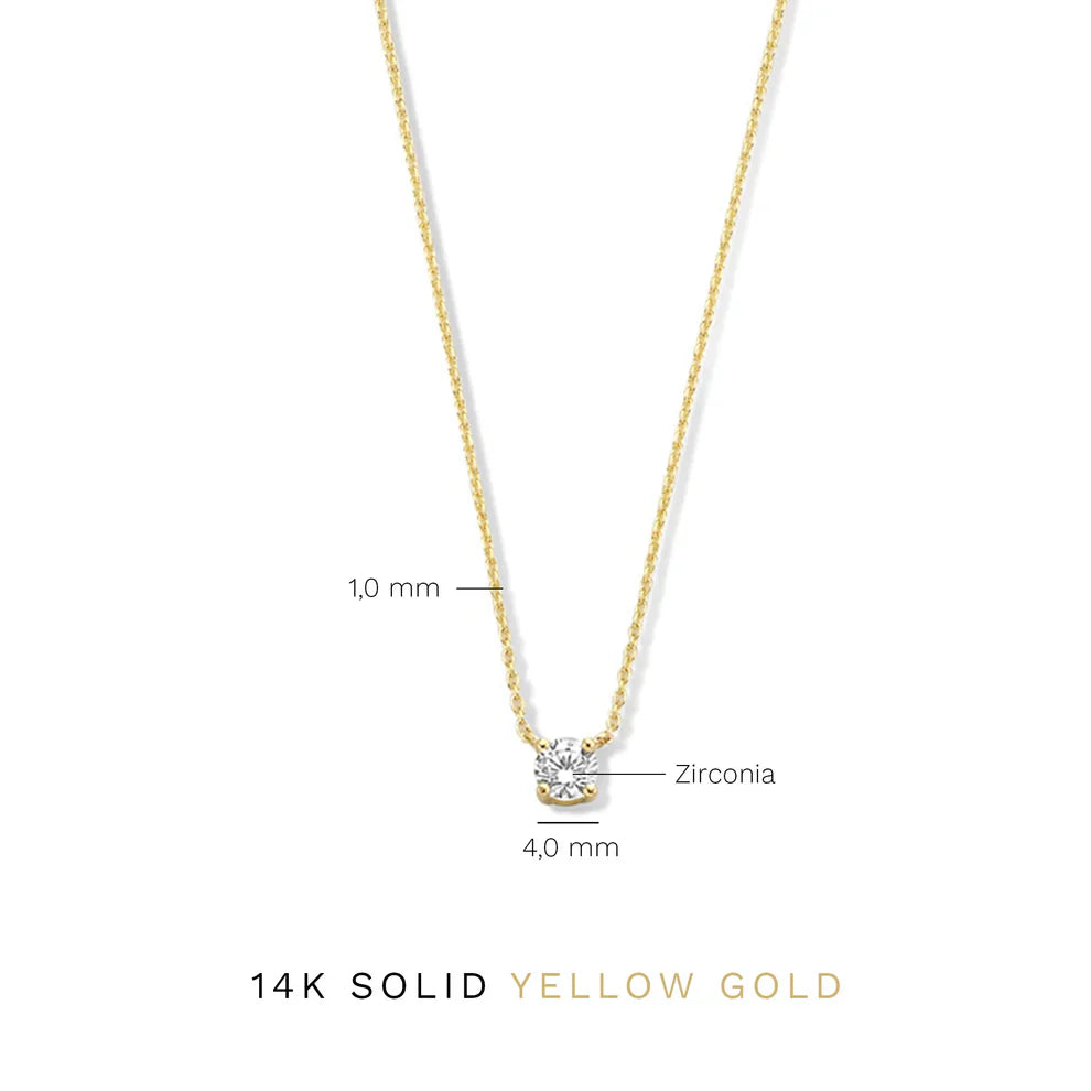 Cléa™ - Moissanite Stone Necklace in Gold