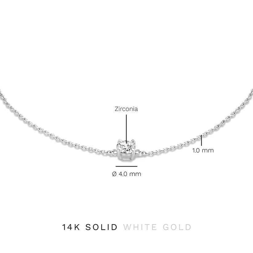 Cléa™ - Stone Bracelet in White Gold