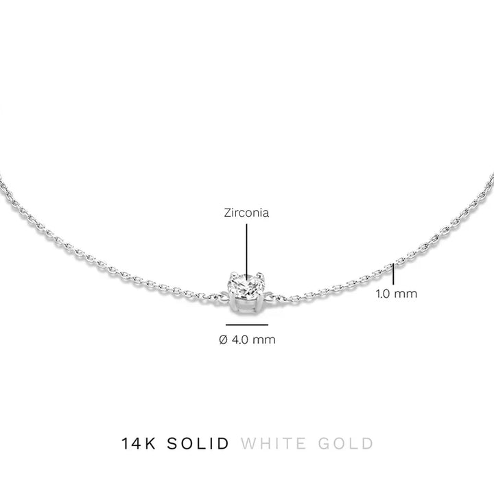 Cléa™ - Stone Bracelet in White Gold