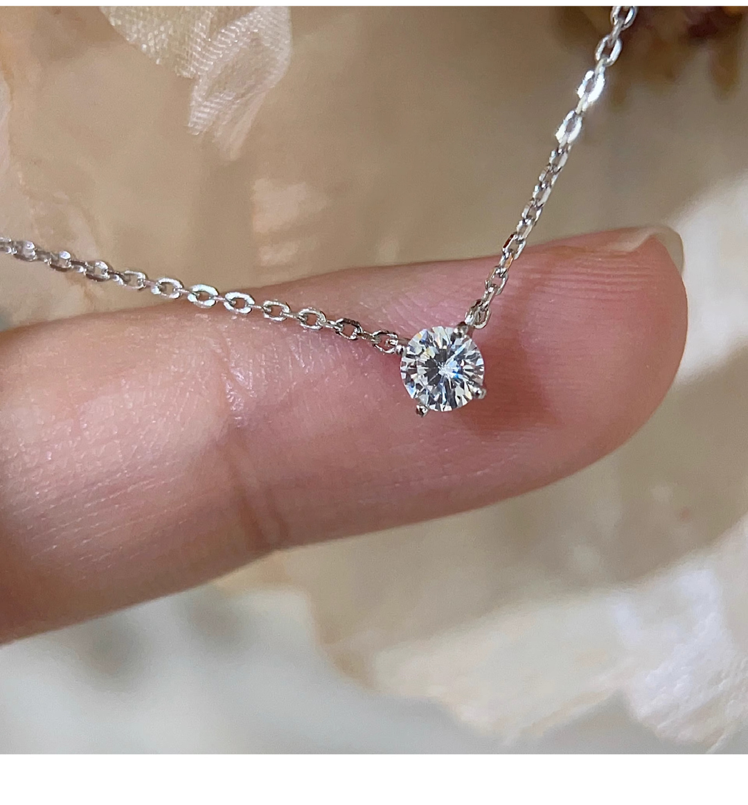 Clea™ - Gold Moissanite Necklace