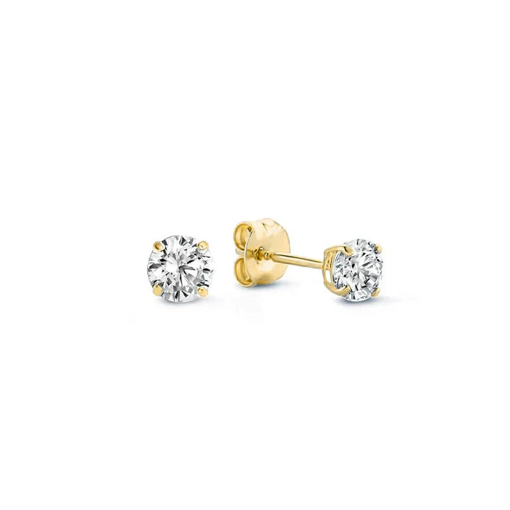 Larmes™ - Gold Stone Stud Earrings