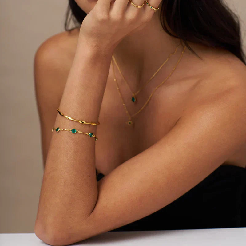 Emeralda™ - Gold Chain Link Bracelet
