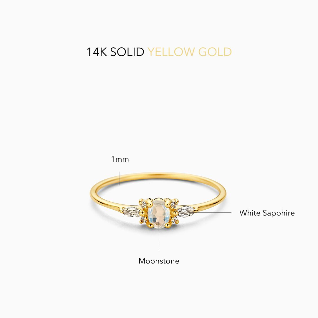 Muse™ - Gold Moonstone Ring