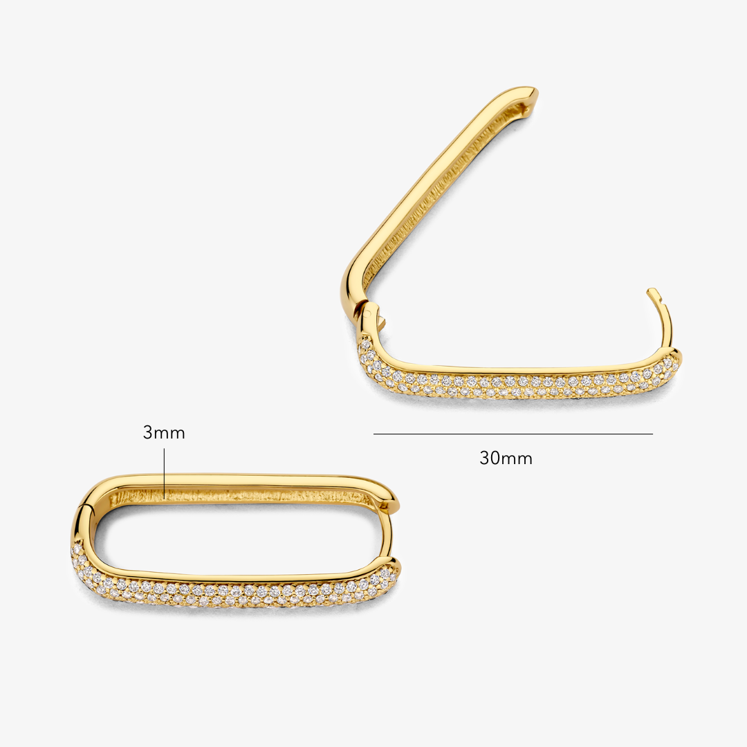 Icona™ - Large Gold Pave Hoop Earrings