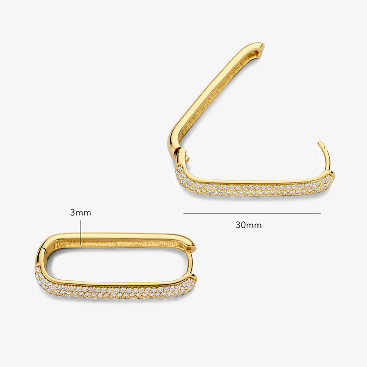 Icona™ - Large Gold Pave Hoop Earrings