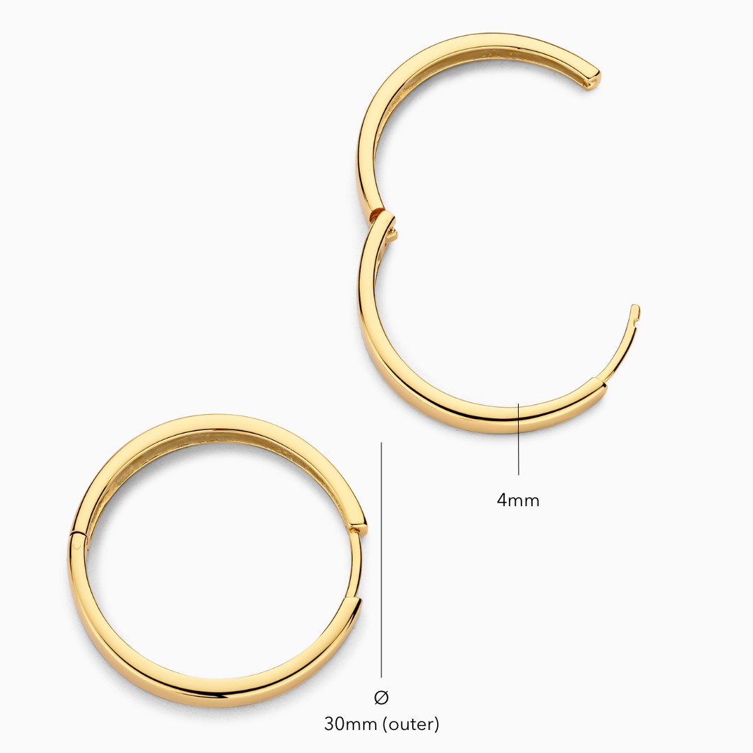 Gia™ - Bold Gold Hoop Earrings