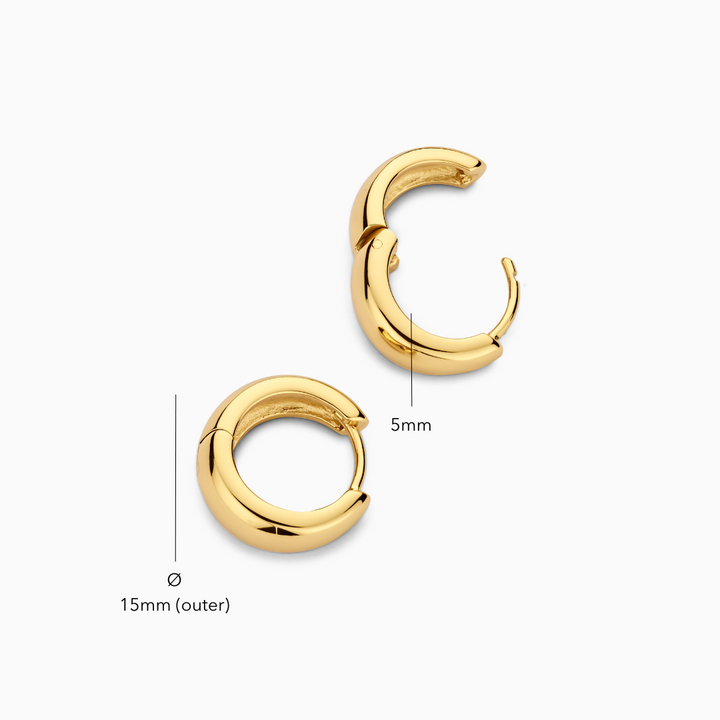 Rue Hoops™ - Elegant Gold Earrings