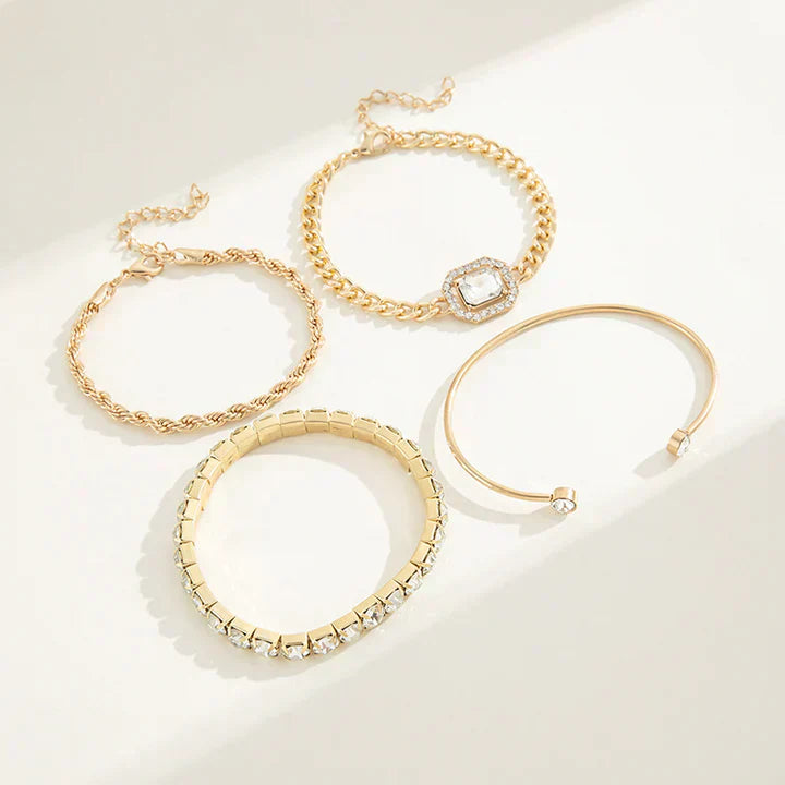 Domitia™ - Elegant Gold Calvina Bracelet Set