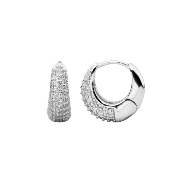 Jules™ - Mini Hoop Earrings in White Gold